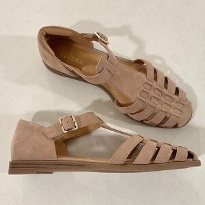 CROWN VINTAGE Treena Sandal Tan Leather Size 8.5 LIKE NEW